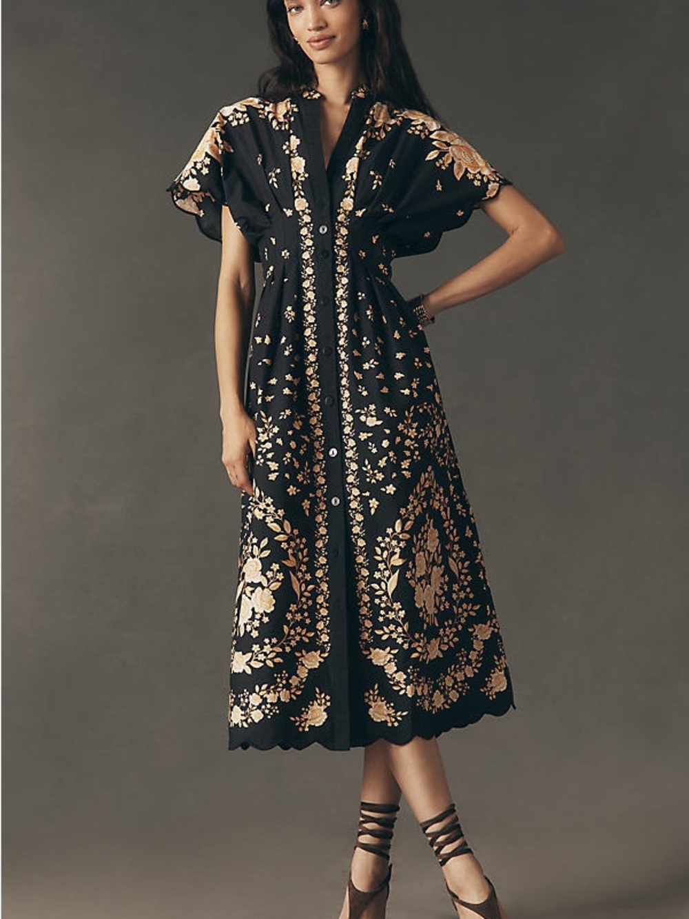 FARM Rio and Anthropology Printed Midi Dress